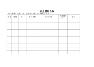 公路工程各类台账用表