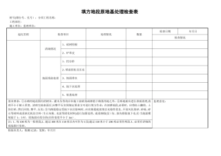 公路工程施工各项检查表