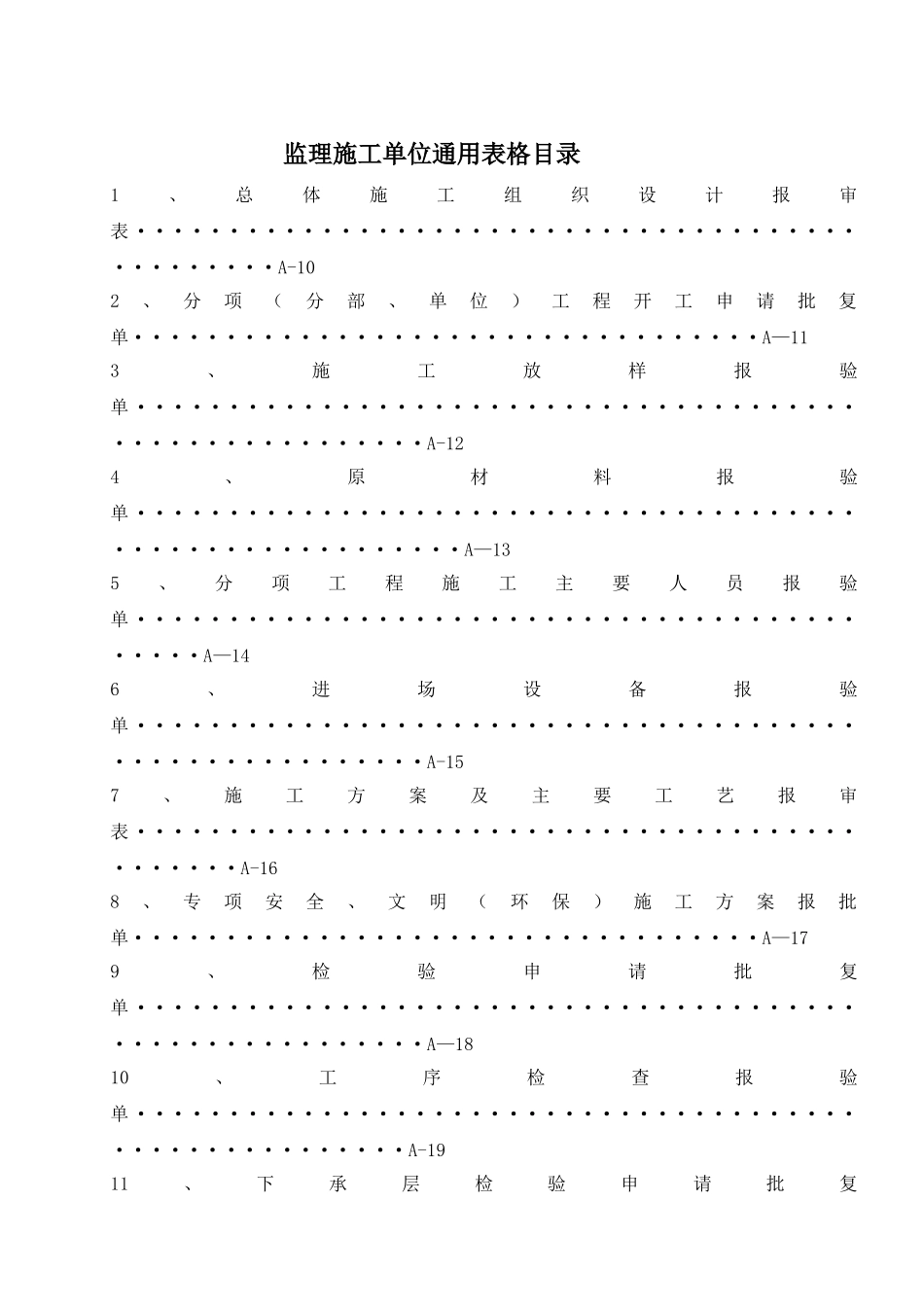 公路工程监理表格_第1页