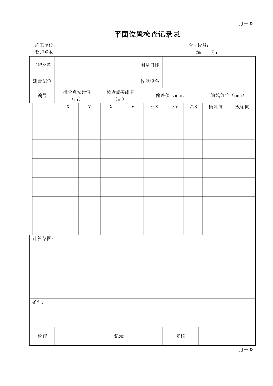 公路施工项目检查表概要_第3页