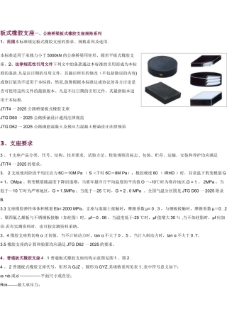 公路桥梁板式橡胶支座尺寸表