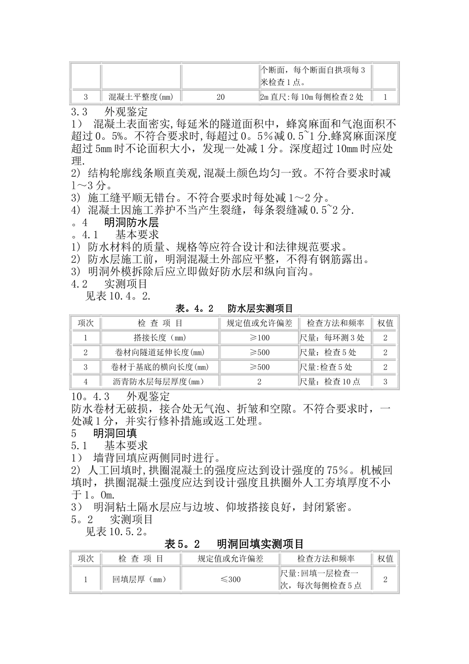 公路隧道工程质量检查评定标准_第3页