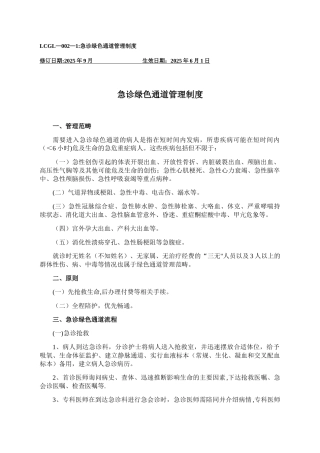 六大重点病种绿色通道管理汇总