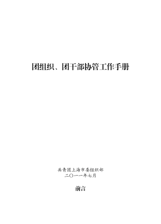 共青团团组织、团干部协管工作手册