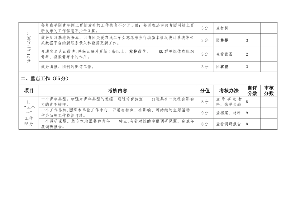共青团工作考核表_第2页