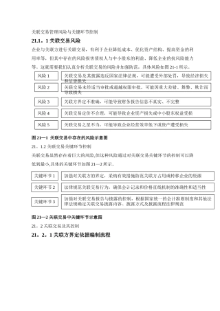 关联交易管理风险与关键环节控制