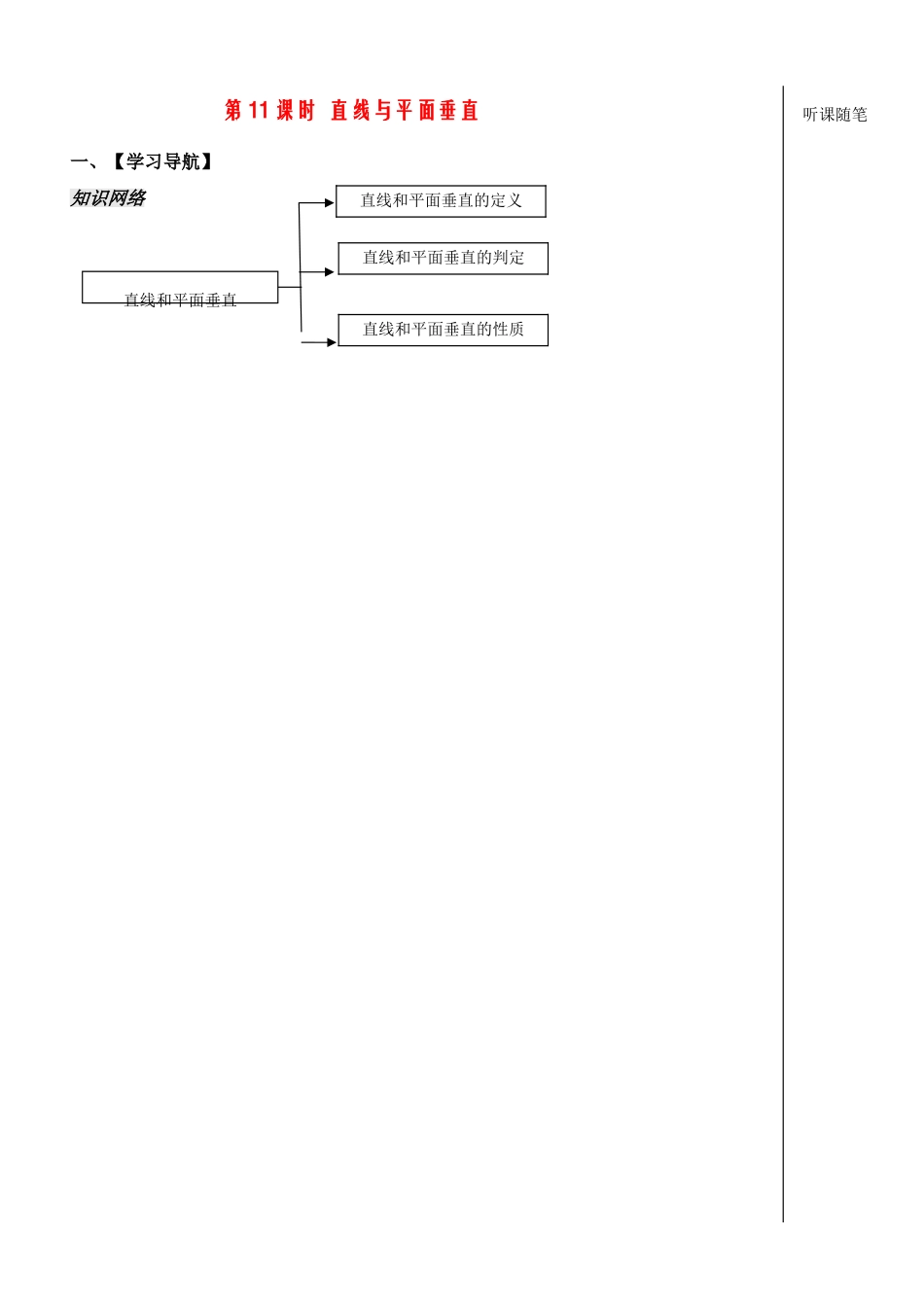 高中数学：《立体几何第11课时》学案（苏教版必修2）_第1页