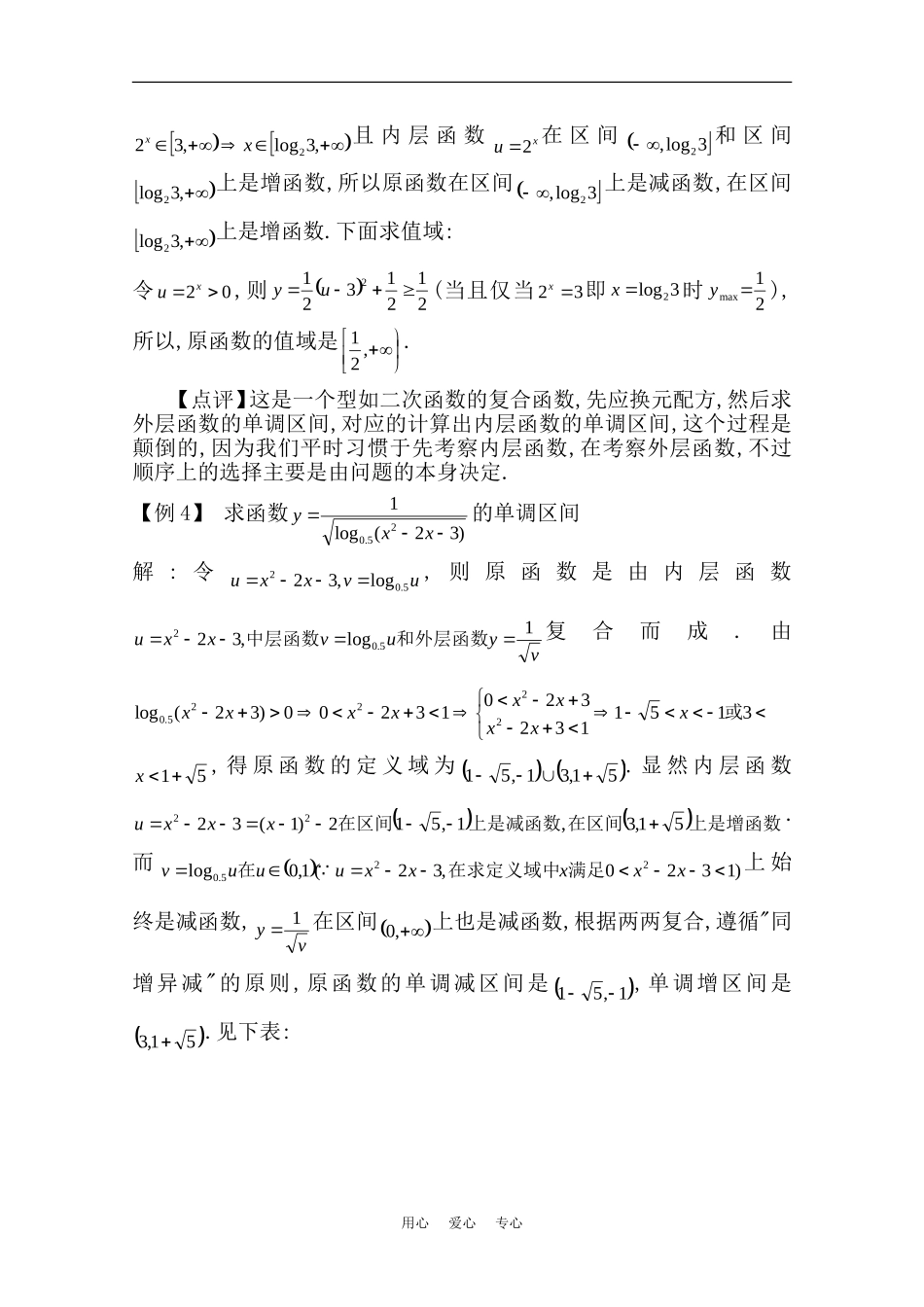 高中数学：第二章《小议复合函数》素材（北师大版必修1）_第3页
