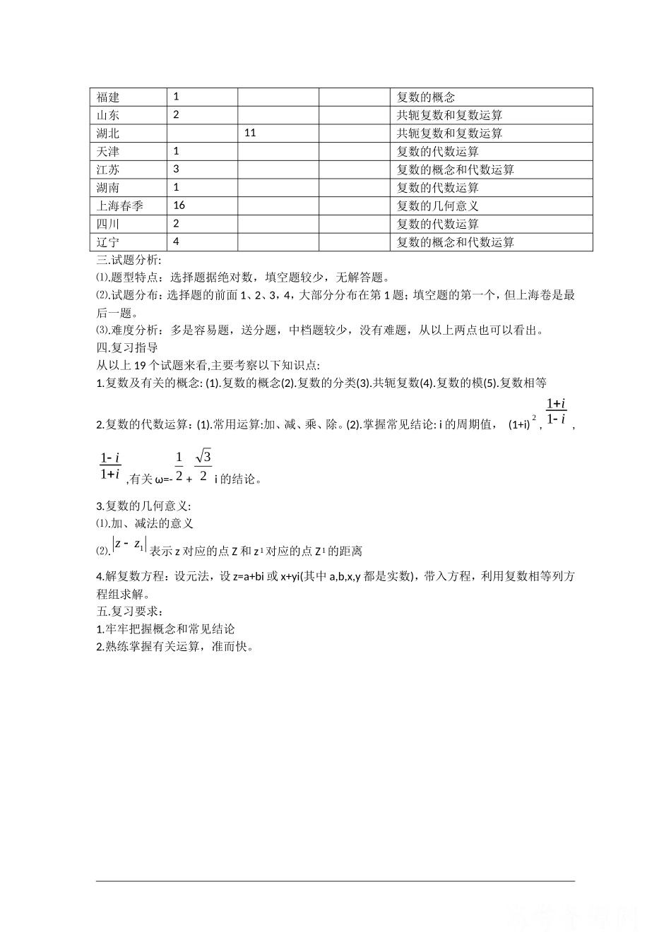 高中数学：第三章《数系的扩充与复数的引入》素材（新人教B版选修1-2）_第3页