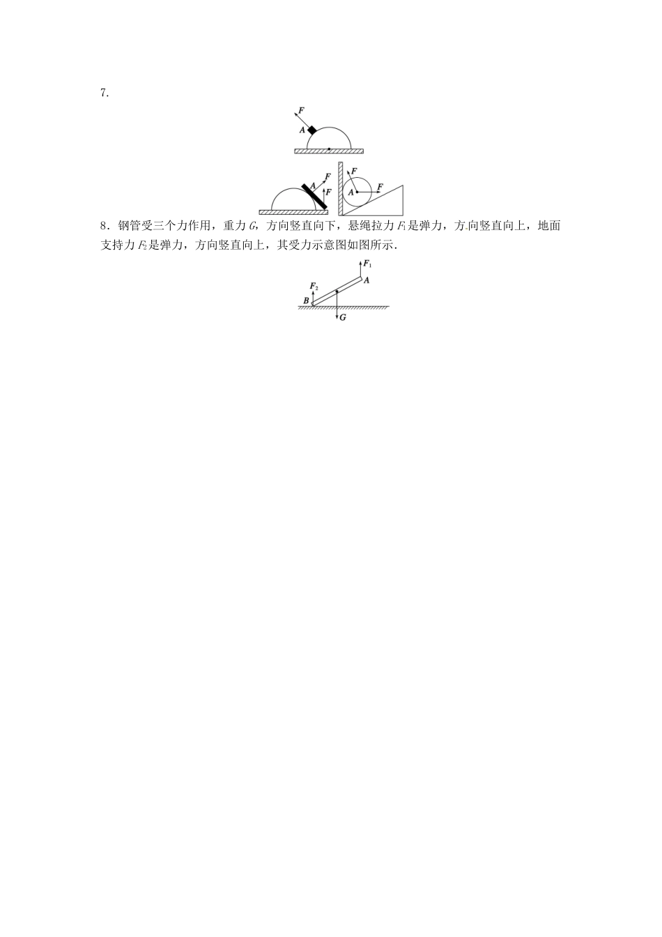 高中物理 3.2弹力 每课一练 新人教版必修1_第3页