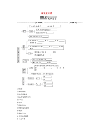 高中物理 第3章 研究物体间的相互作用 章末复习课学案（含解析）粤教版必修1-粤教版高中必修1物理学案