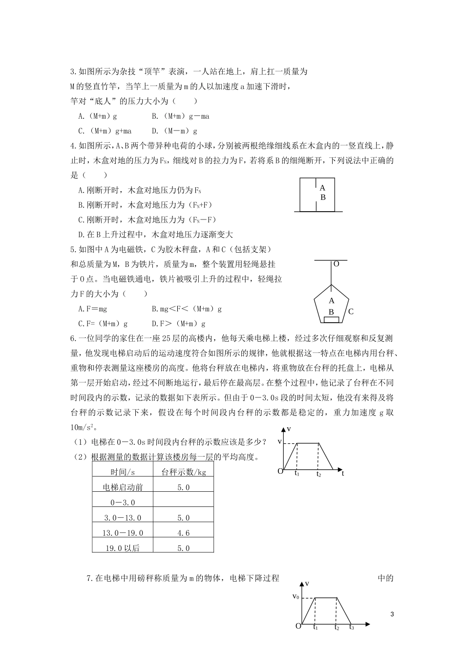 高中物理 《用牛顿运动定律解决问题（二）》学案12 新人教版必修1_第3页