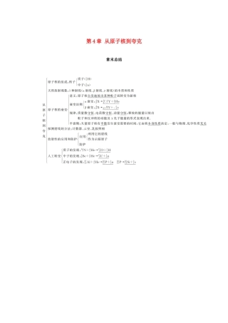 高中物理 第4章 从原子核到夸克章末总结学案 沪科版选修3-5-沪科版高二选修3-5物理学案