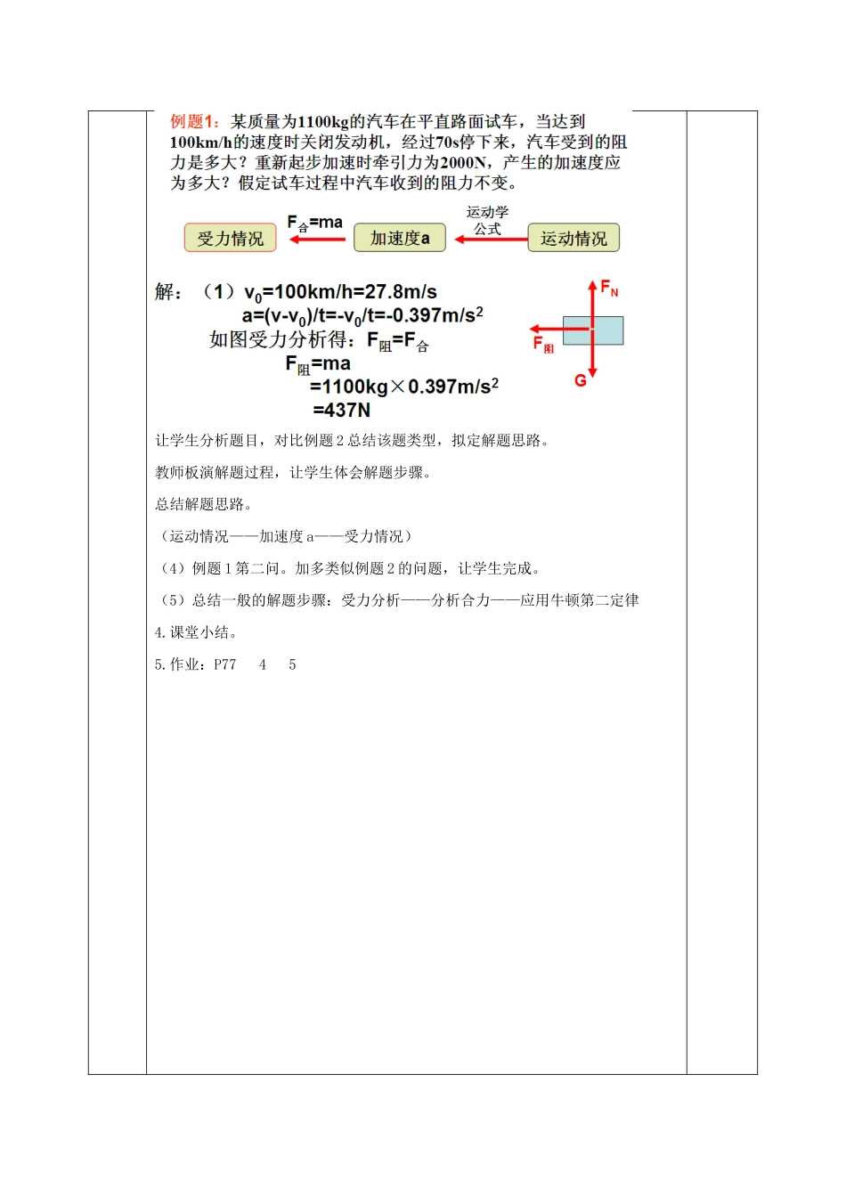高中物理 第4章 牛顿运动定律 4.3 牛顿第二定律教案 新人教版必修1-新人教版高一必修1物理教案_第3页