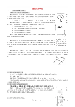 高中物理 磁场巩固学案 新人教版选修3