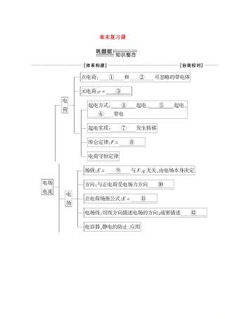 高中物理 第1章 章末复习课学案 新人教版选修1-1-新人教版高二选修1-1物理学案
