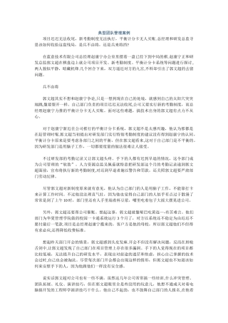 典型团队管理案例