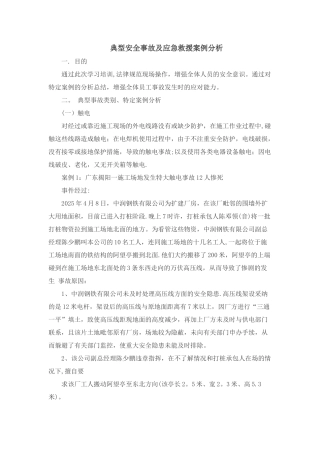 典型安全事故及应急救援案例分析