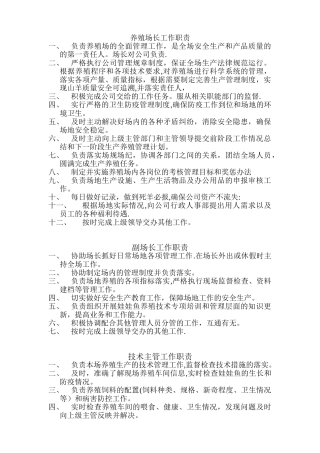 养殖场岗位职责79098