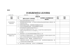 养老服务质量检查指南