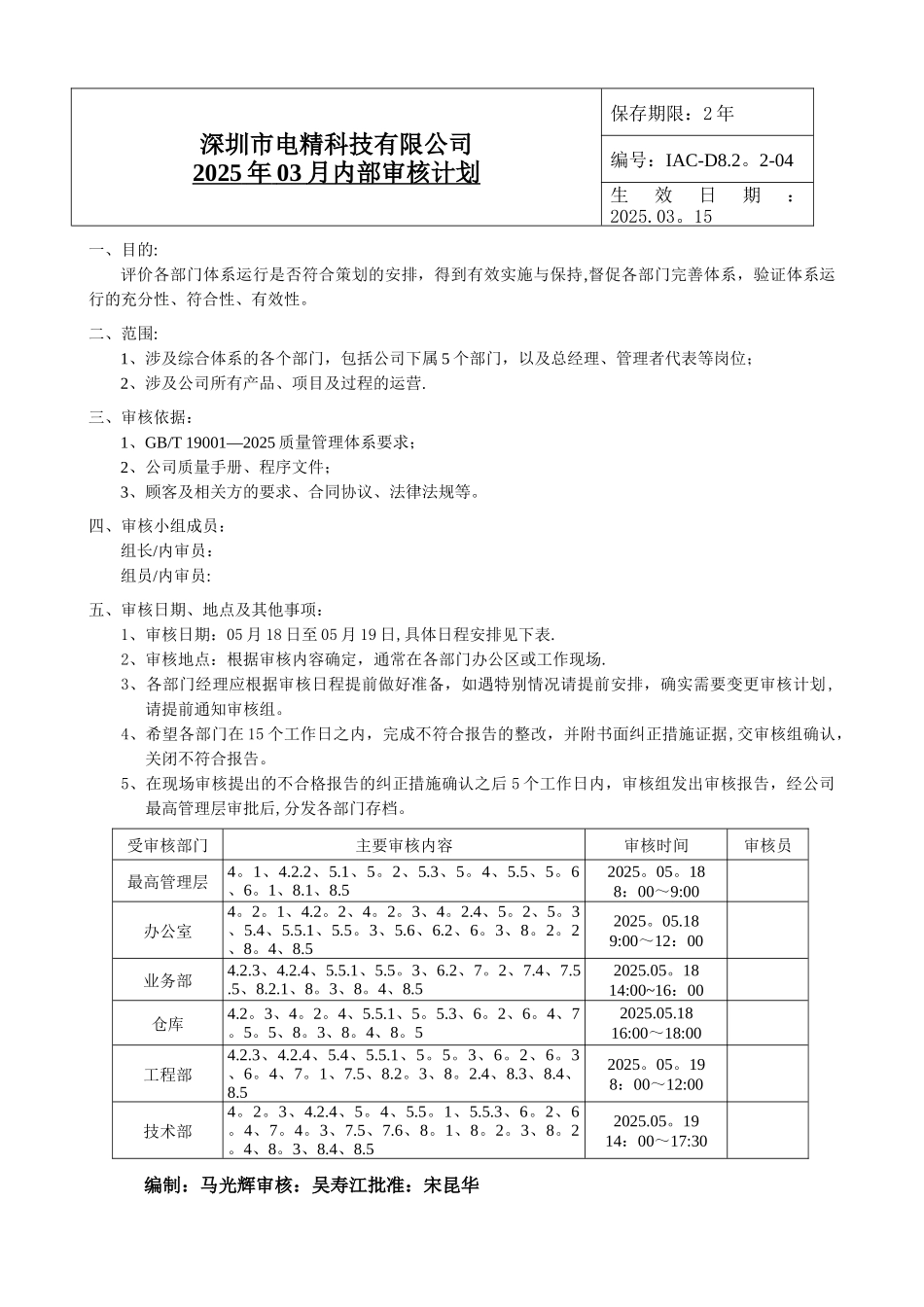 内审及管理评审记录_第2页