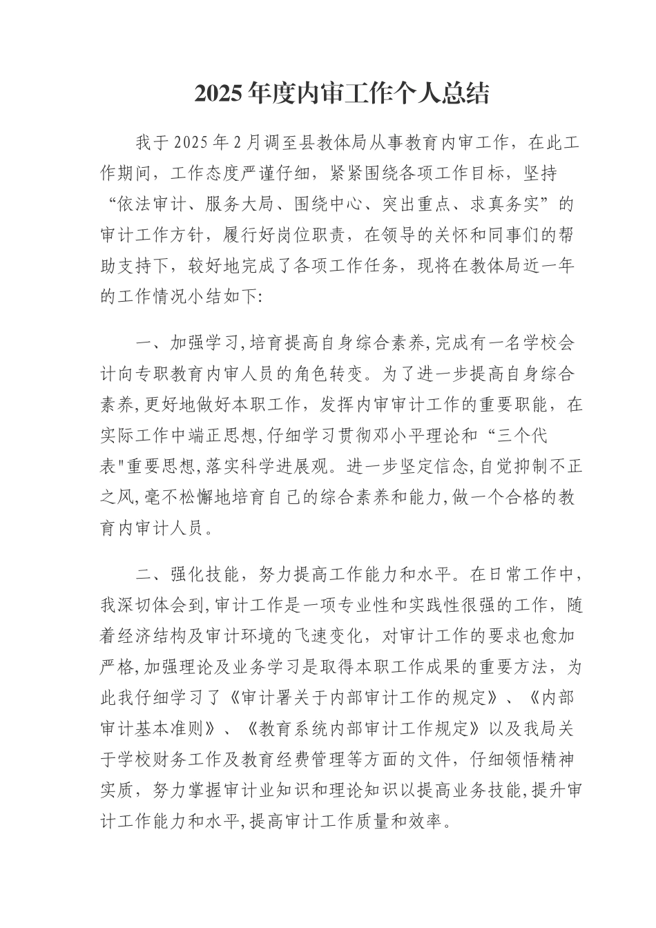 内审人员个人年度工作总结_第1页