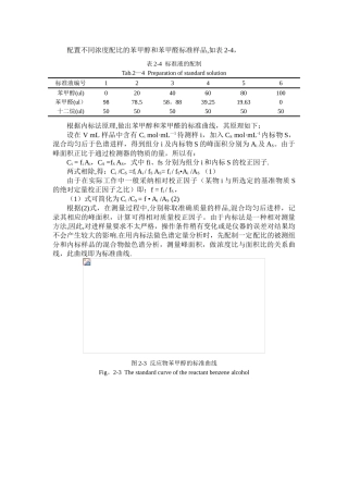 内标法-标准曲线