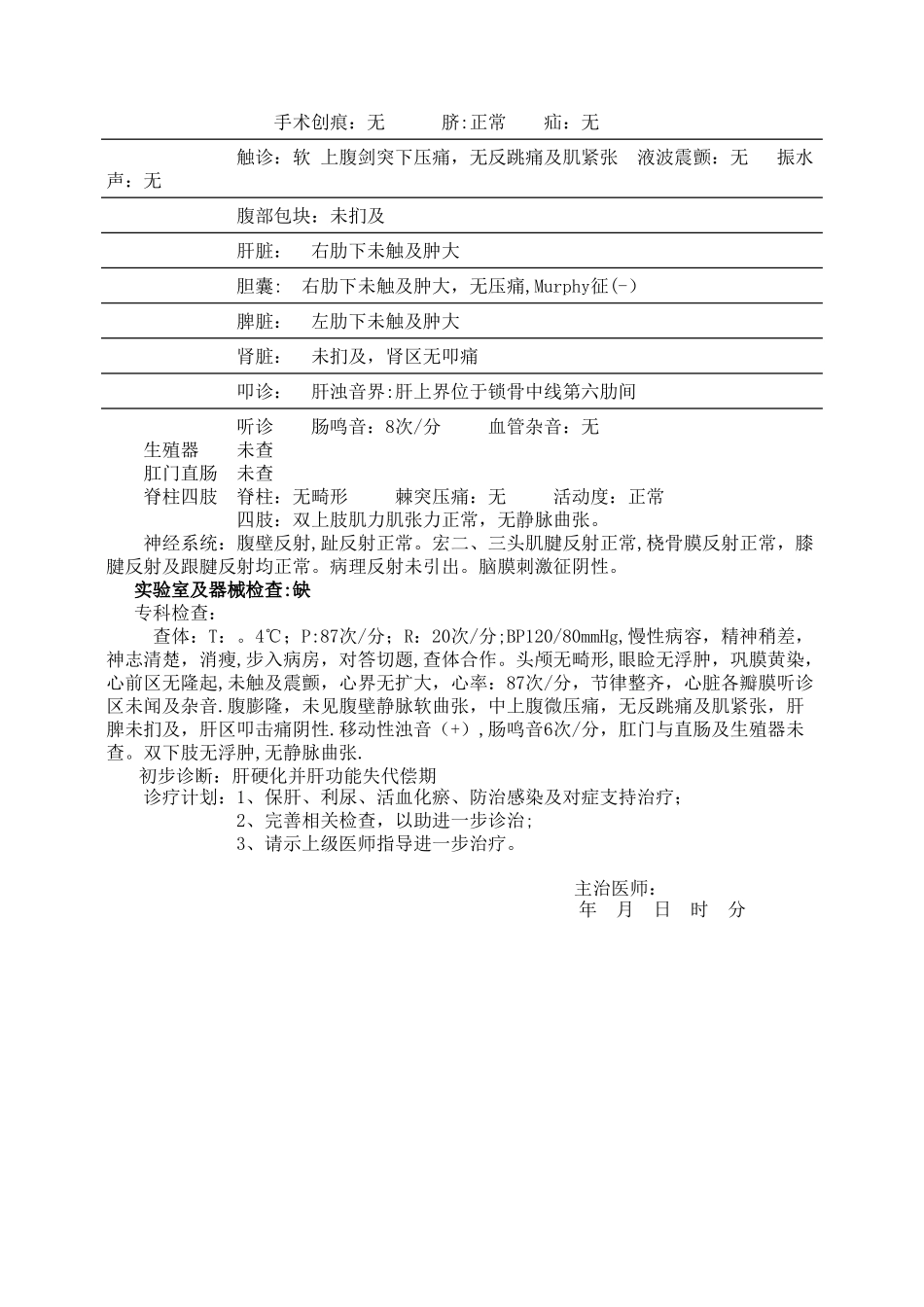 内科住院病历模板_第3页