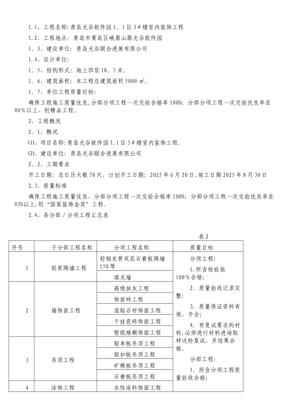内装施工组织设计2_第2页