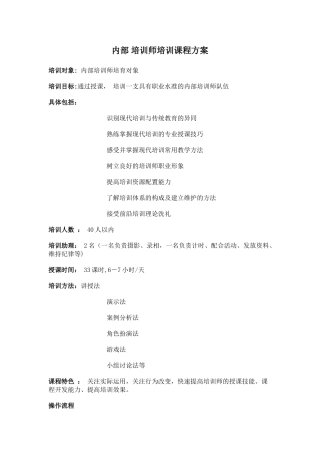 内部-培训师培训课程方案