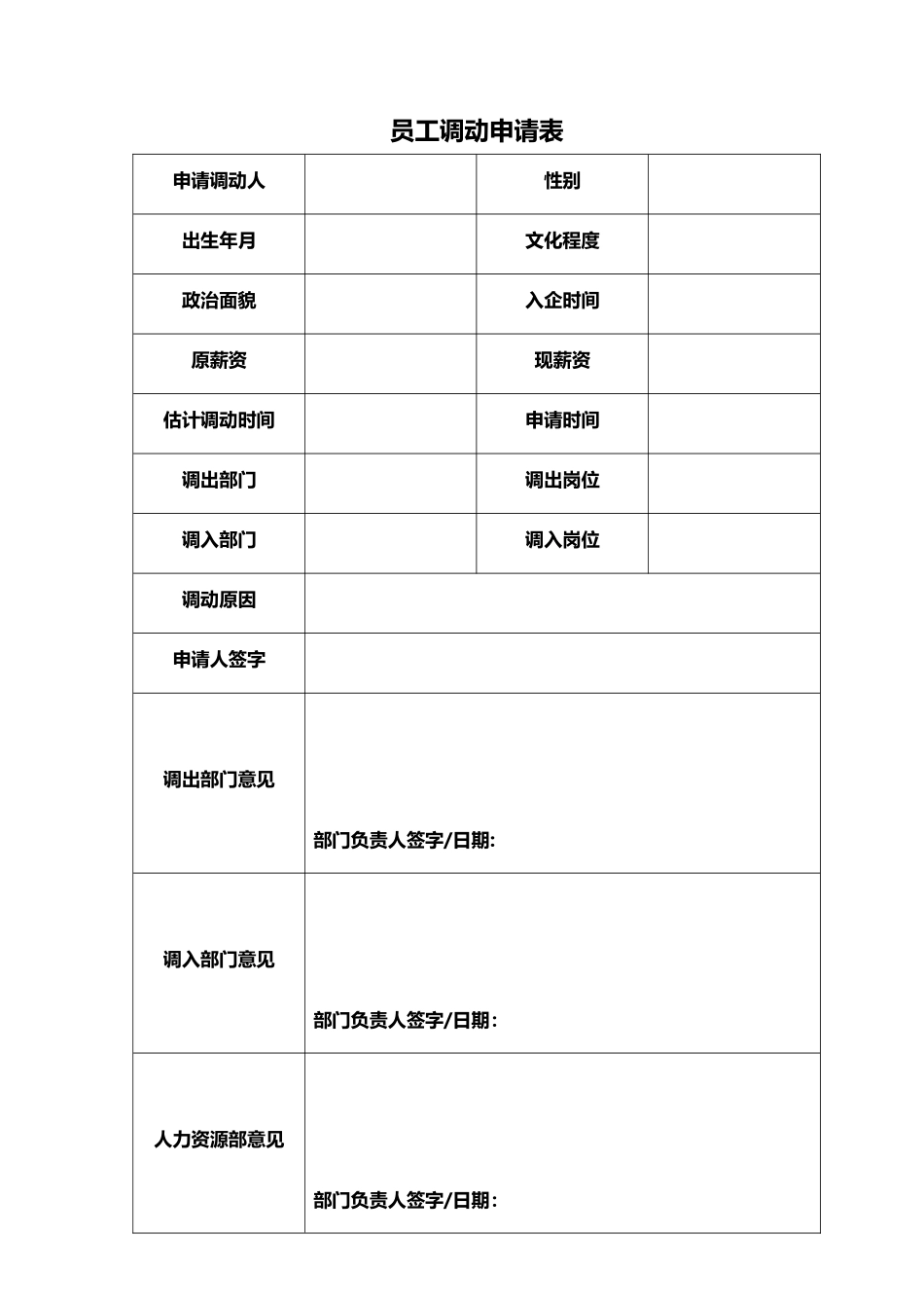 内部人事调动管理规定_第3页