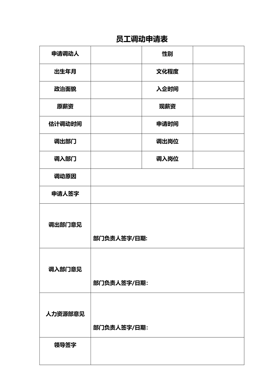 内部人事调动管理规定_第3页