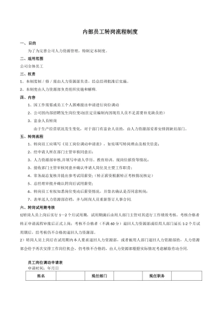 内部员工转岗制度
