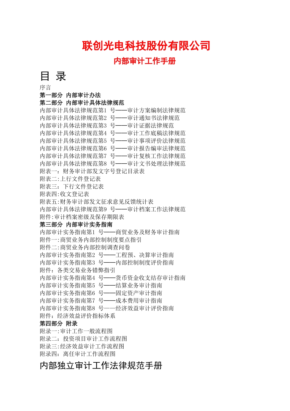 内部审计工作规范手册_第1页