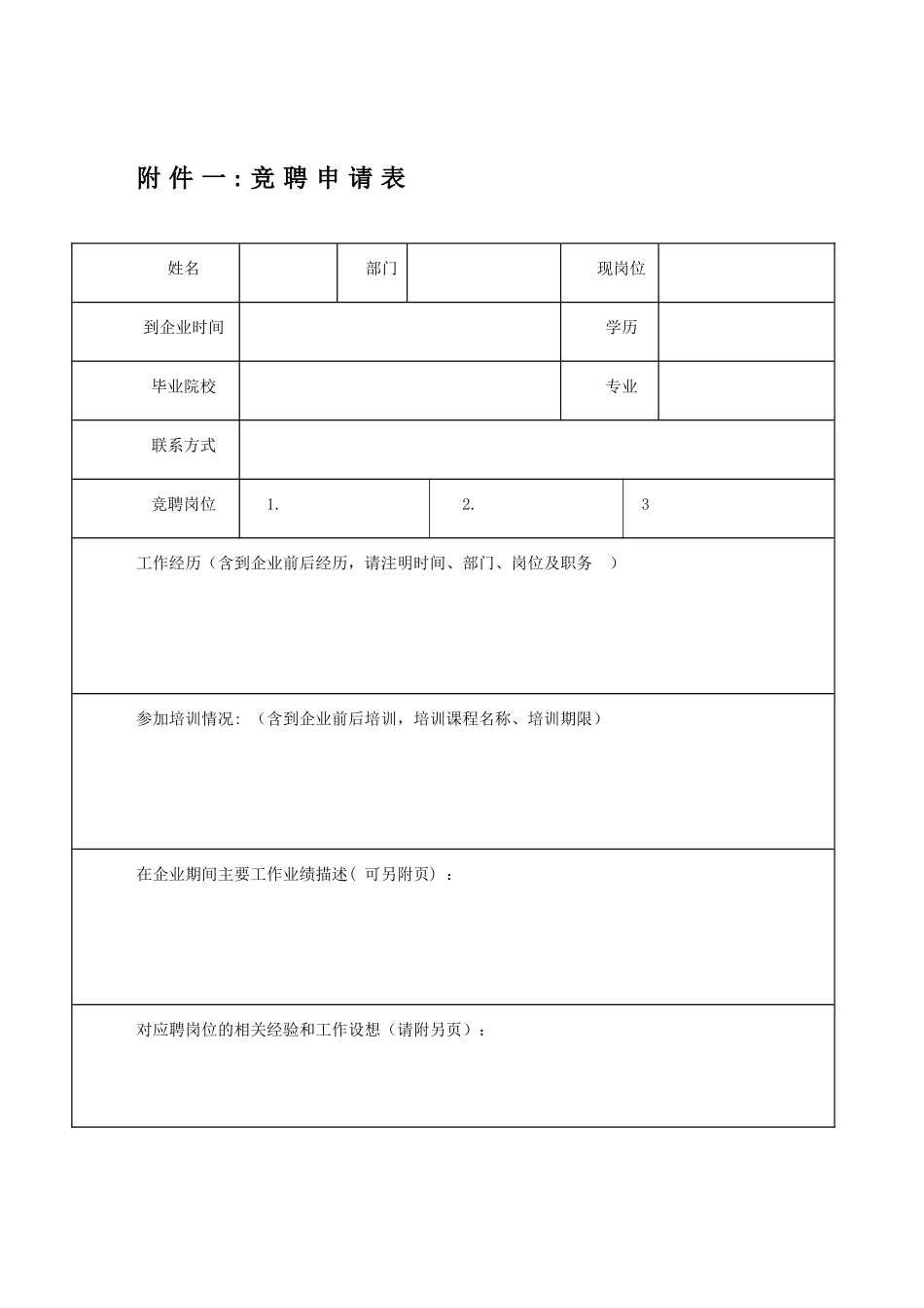 内部竞聘操作全套表格_第1页