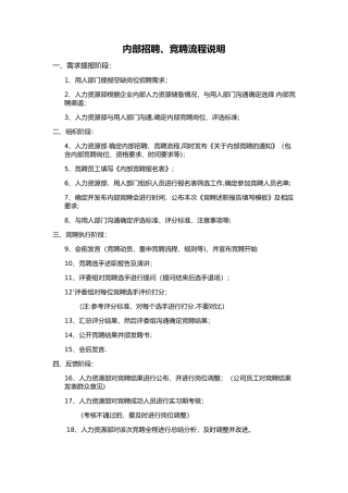 内部竞聘流程说明