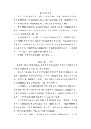 写亲人的作文20余篇