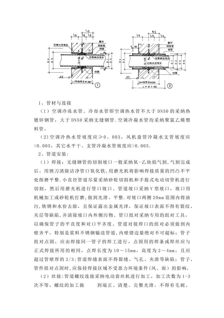 写字楼空调水系统施工工艺和技术措施_第3页