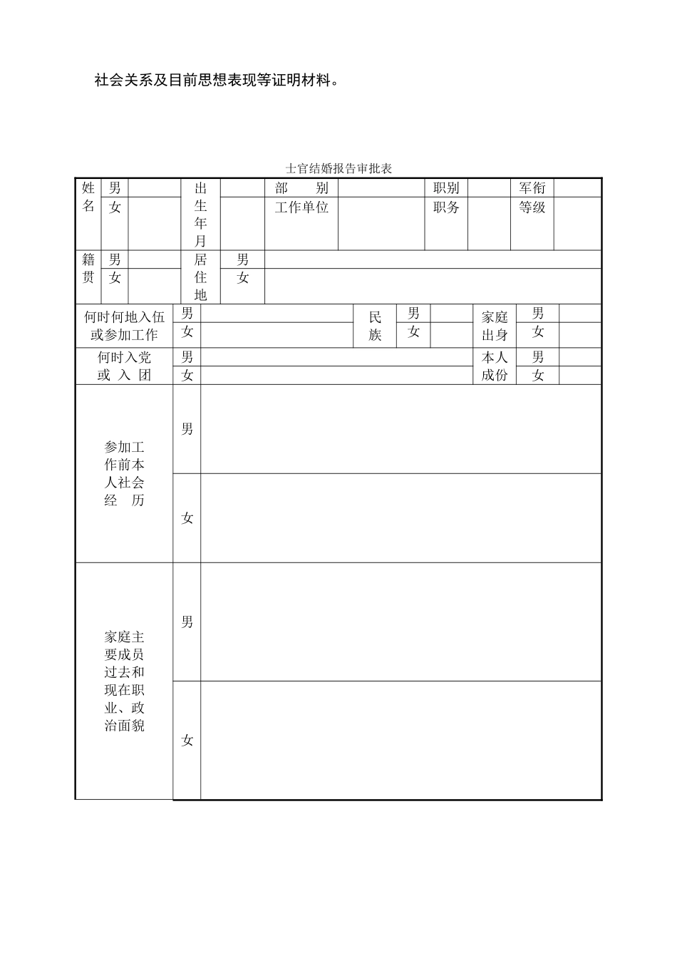 军人申请结婚报告表_第3页