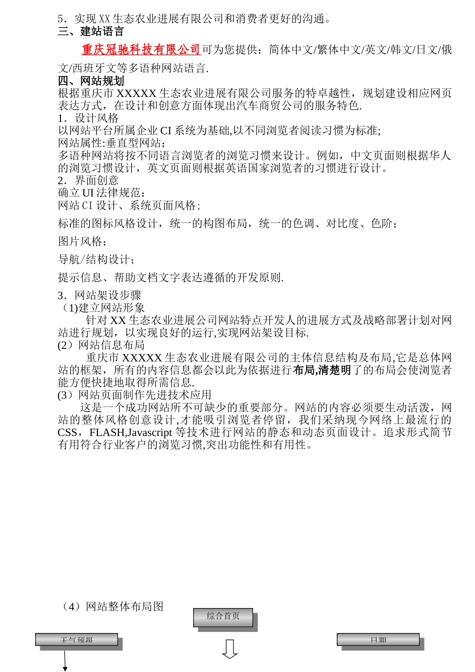 农业公司网站建设方案_第3页
