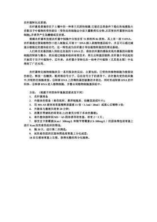 农杆菌转化法原理