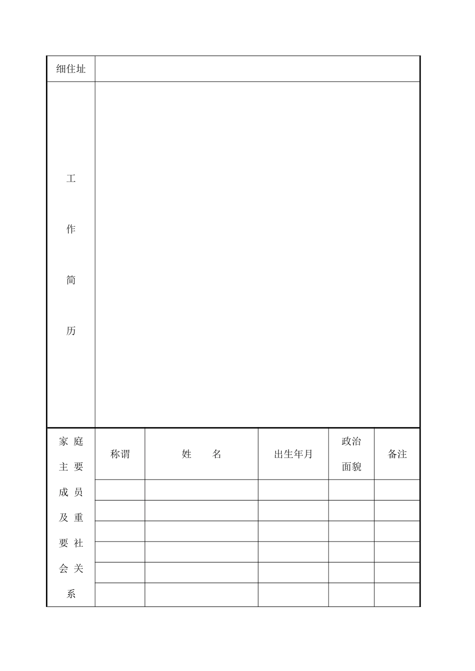 农村“四老”人员基本情况登记表_第2页