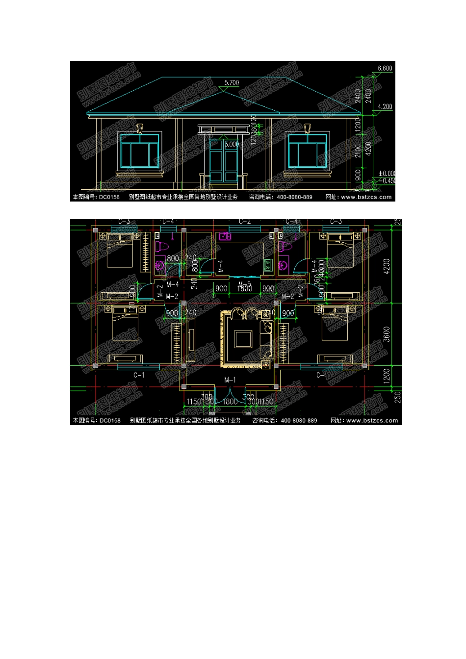 农村一层平房设计全套施工图纸-别墅设计图纸-农村房屋设计图_第3页