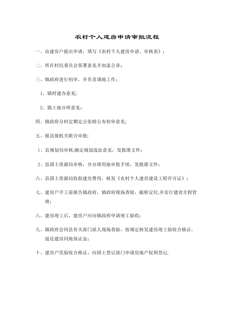 农村个人建房申请审批流程_第1页