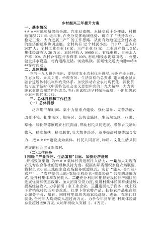 农村乡村振兴三年提升方案-