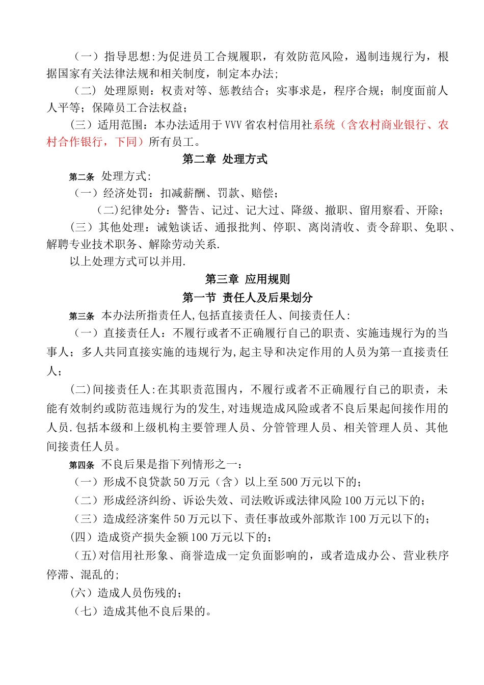 农村信用社员工违规行为处理办法_第2页