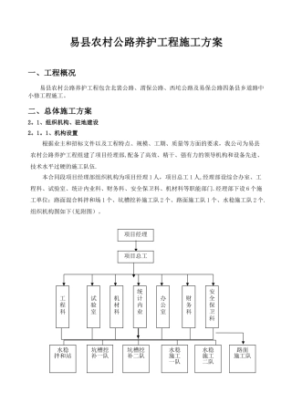 农村公路施工方案