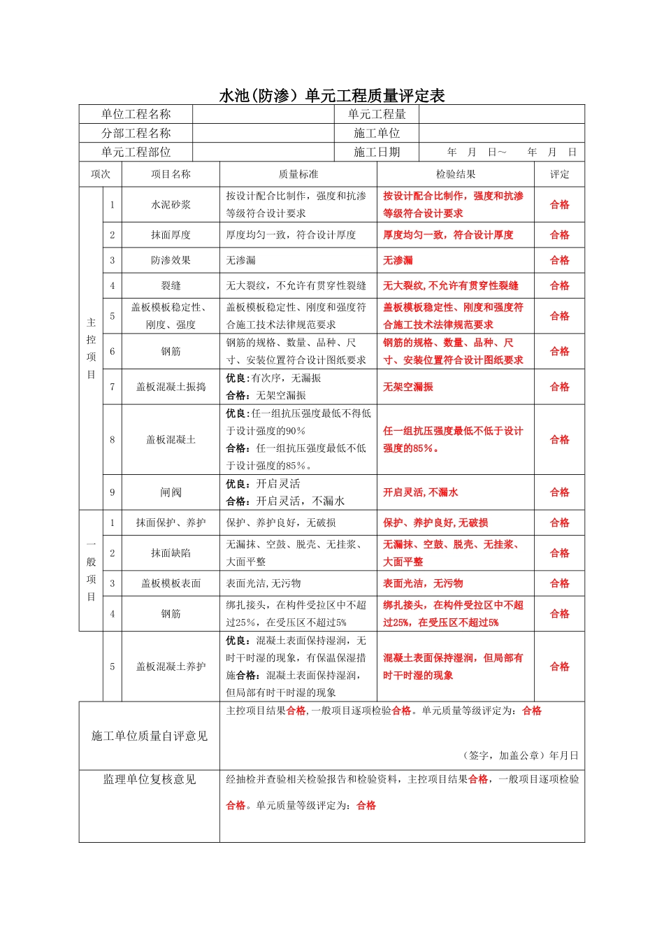 农村饮水工程质量评定表格_第2页