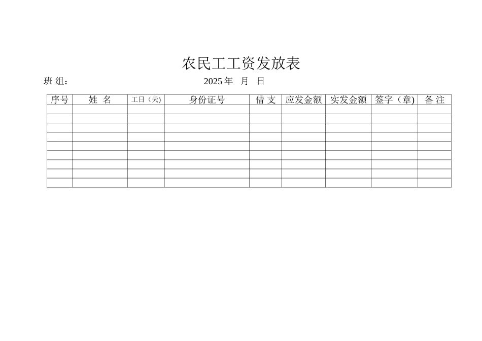 农民工工资发放表48718_第2页