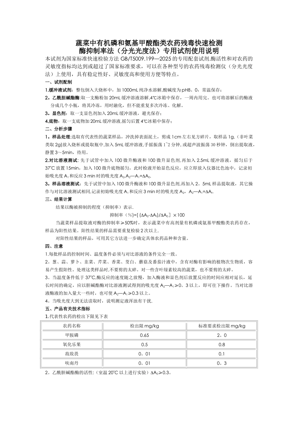 农药残毒快速检测_第1页